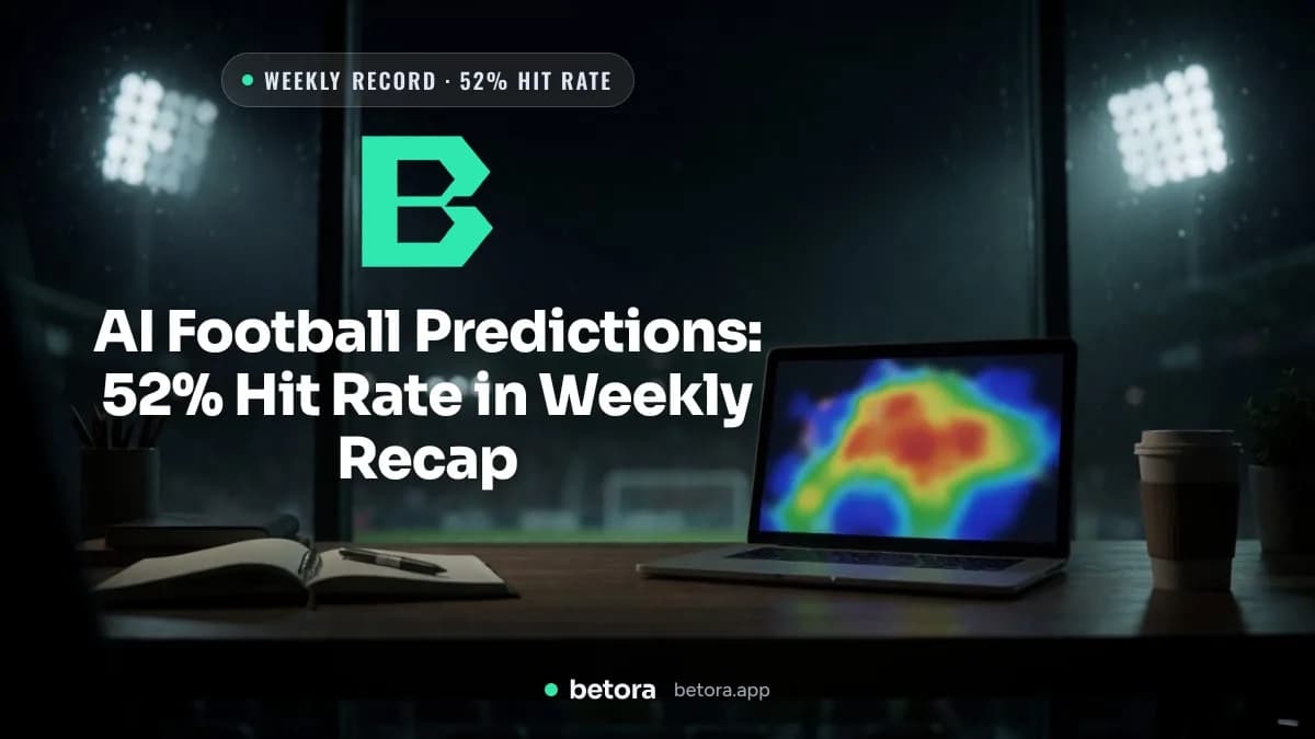 AI Football Predictions: 52% Hit Rate in Weekly Recap