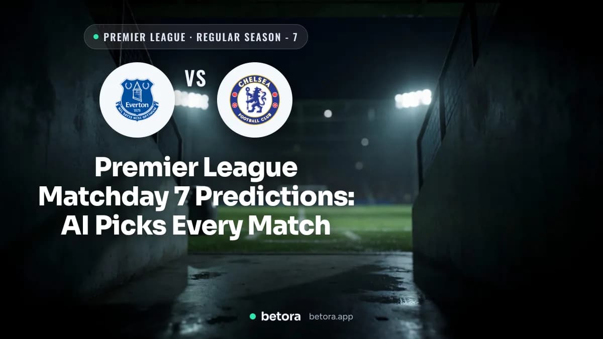 Premier League Matchday 7 Predictions: AI Picks Every Match