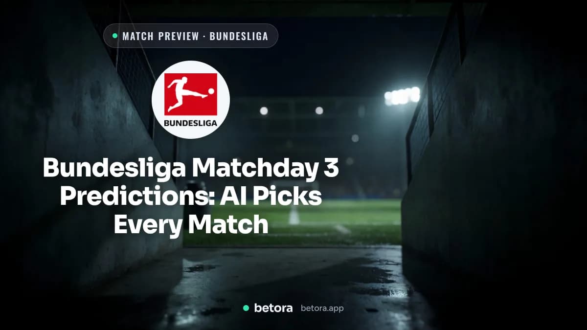 Bundesliga Matchday 3 Predictions: AI Picks Every Match