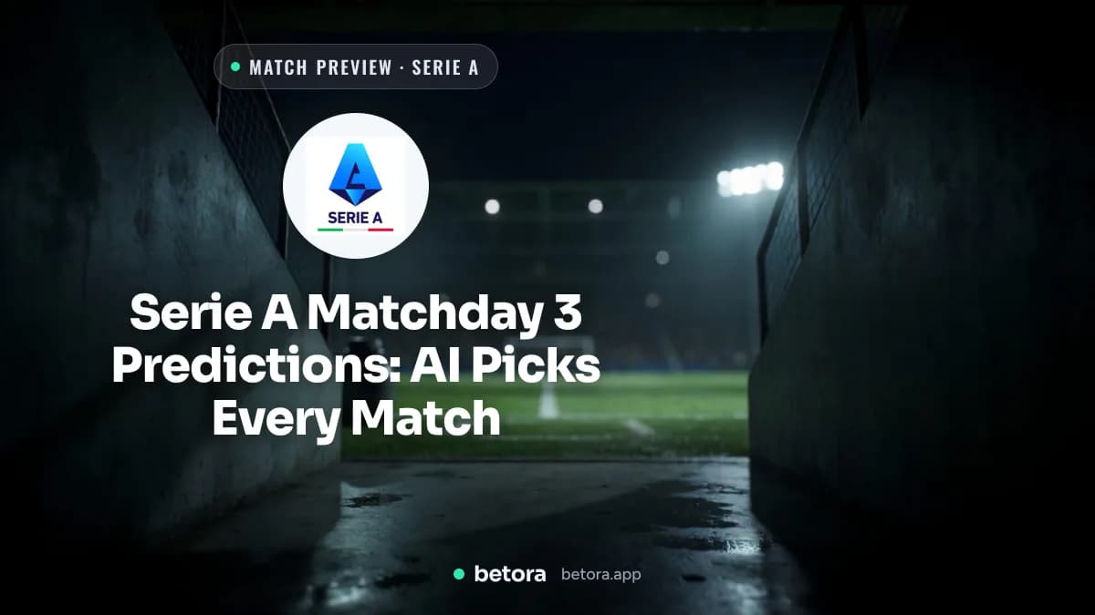 Serie A Matchday 3 Predictions: AI Picks Every Match