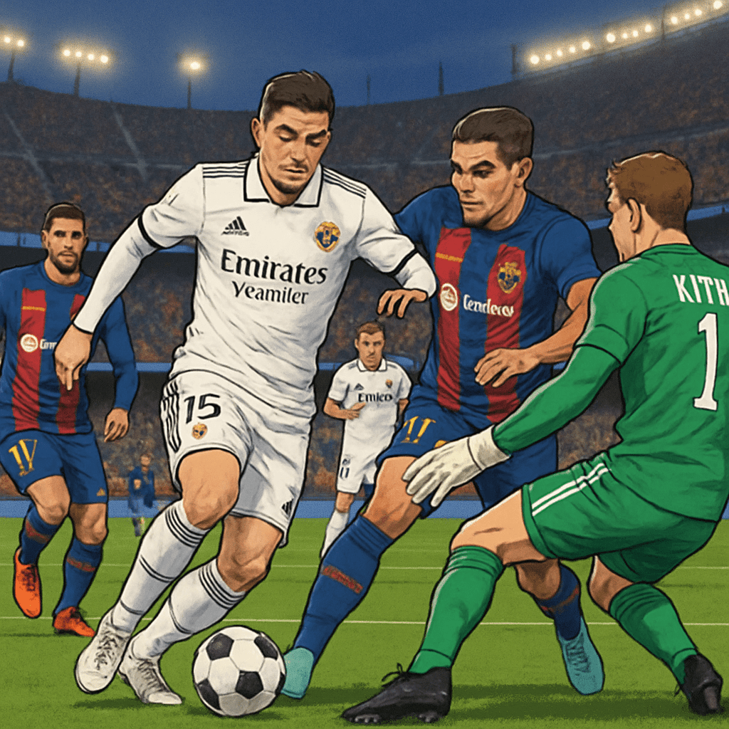 A vibrant scene at a football stadium, showcasing fans wearing Kith and adidas gear, with a focus on the exclusive F50 Spider boots. Bright green pitch, colorful jerseys, and an electric atmosphere wi