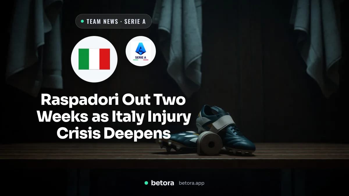 Raspadori Out Two Weeks as Italy Injury Crisis Deepens