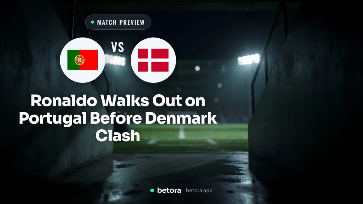 Ronaldo Walks Out on Portugal Before Denmark Clash