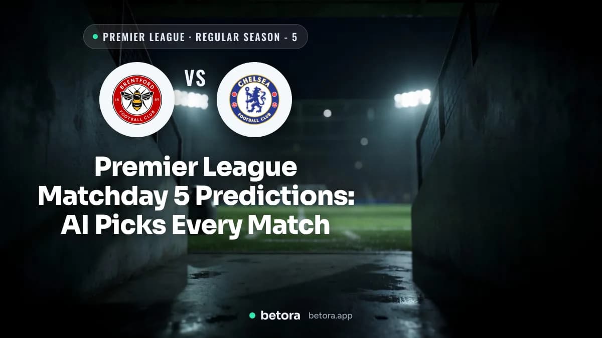 Premier League Matchday 5 Predictions: AI Picks Every Match