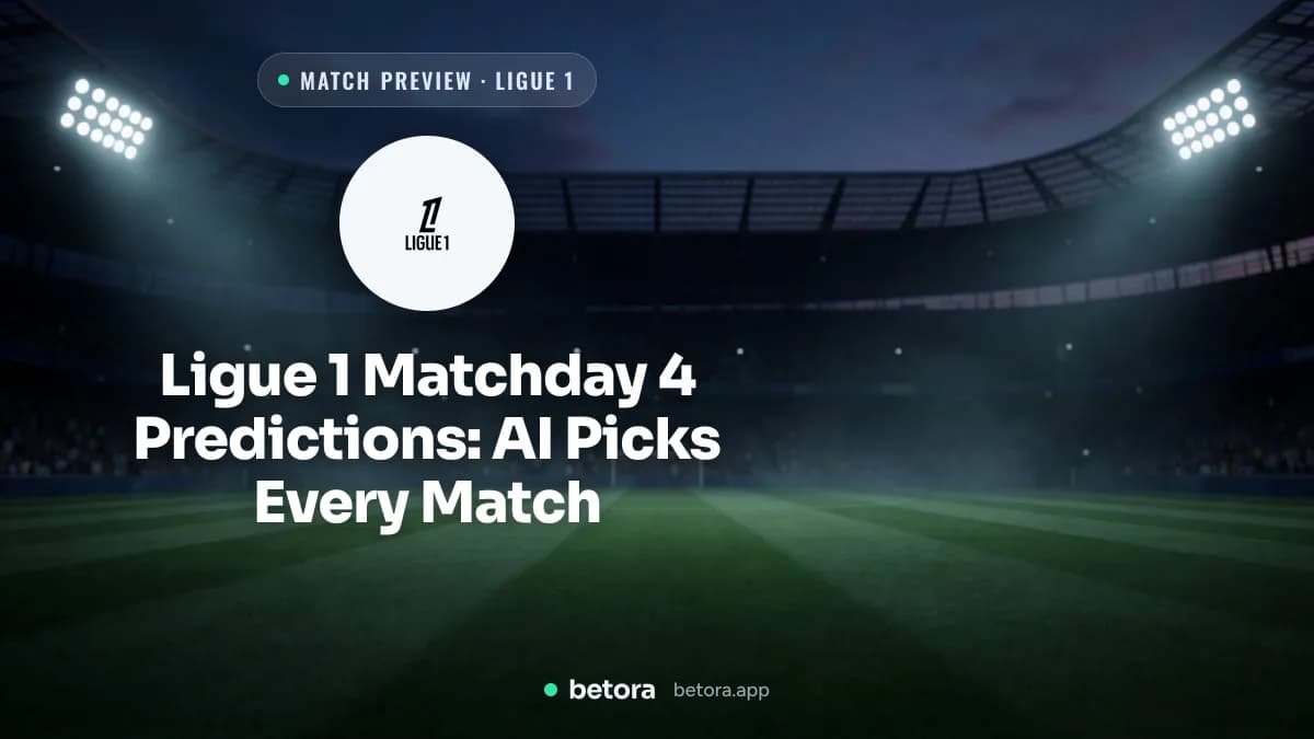 Ligue 1 Matchday 4 Predictions: AI Picks Every Match