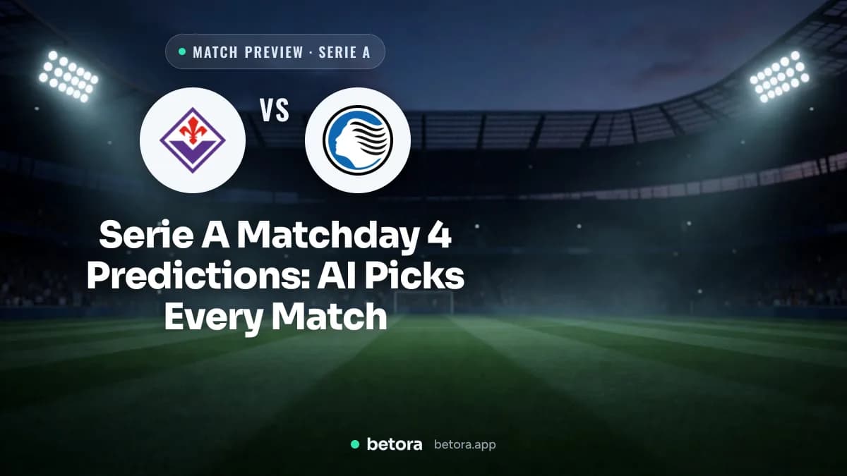 Serie A Matchday 4 Predictions: AI Picks Every Match