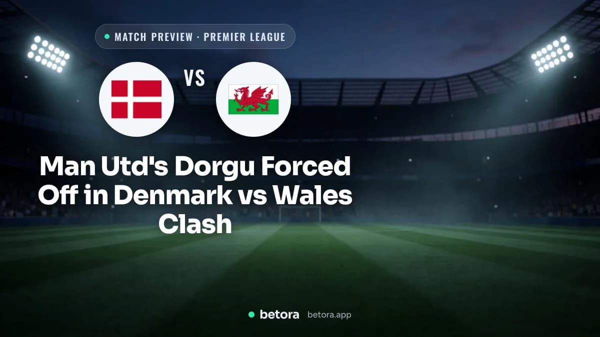 Man Utd's Dorgu Forced Off in Denmark vs Wales Clash